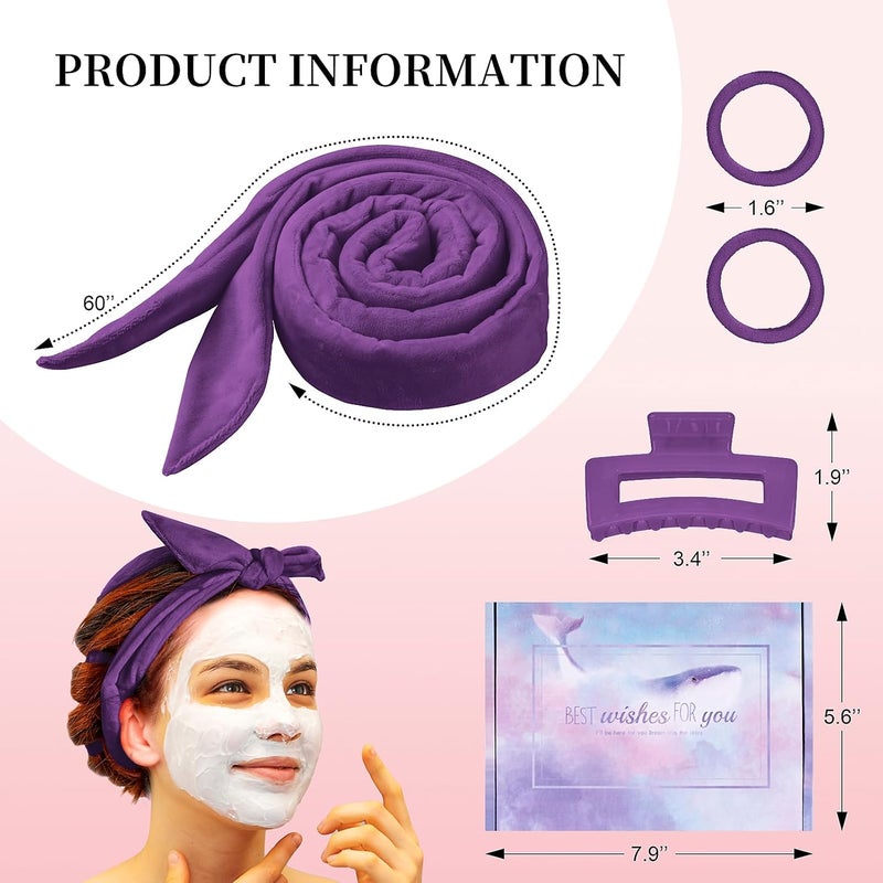 Flylipu Heatless Curling Rod Headband, Upgraded 60' Extra Long Soft Velvet Hair Curlers to Sleep In, No Heat Curls for Most Hair Types, Includes Directions (Purple, 1 Count) - Image 5